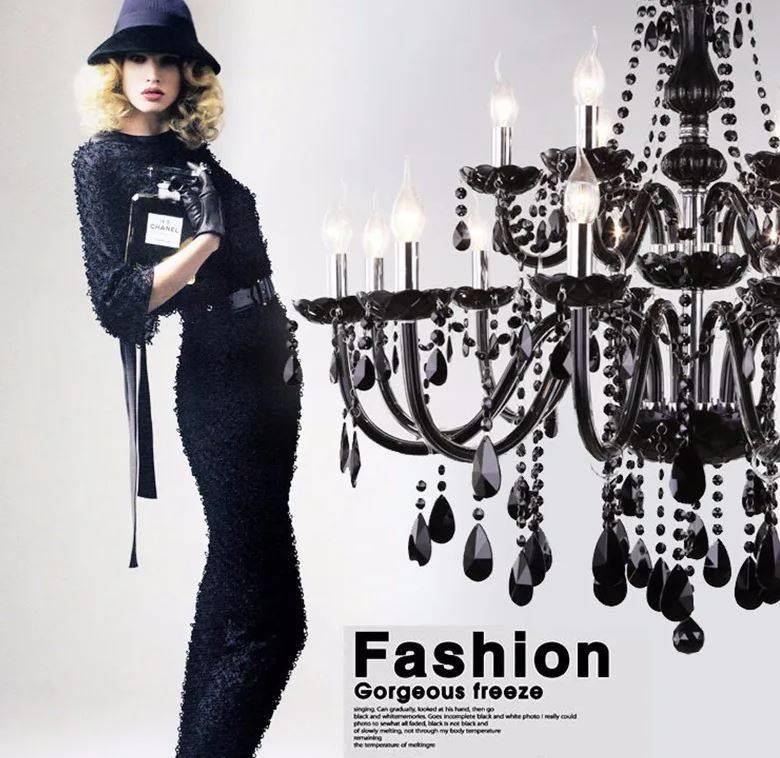 Luxury Black Crystal Chandelier Chandeliers