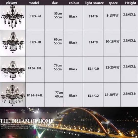 Luxury Black Crystal Chandelier Chandeliers