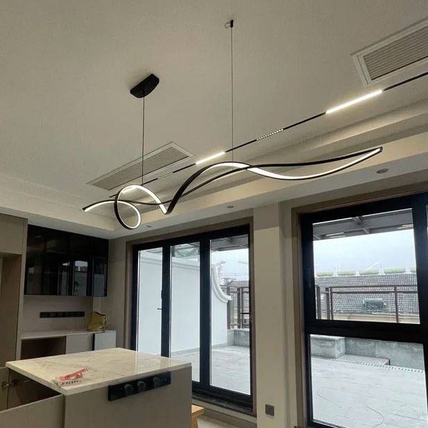 Modern Spiral Linear Pendant Chandelier Chandeliers Pendant Lights