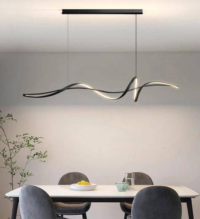 Modern Spiral Linear Pendant Chandelier - Lighting4Home