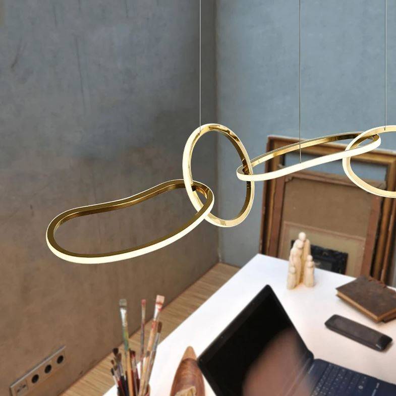 Modern Twisted LED Circular Rings Pendant Chandelier Chandeliers Pendant Lights