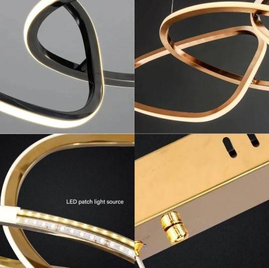 Modern Twisted LED Circular Rings Pendant Chandelier Chandeliers Pendant Lights