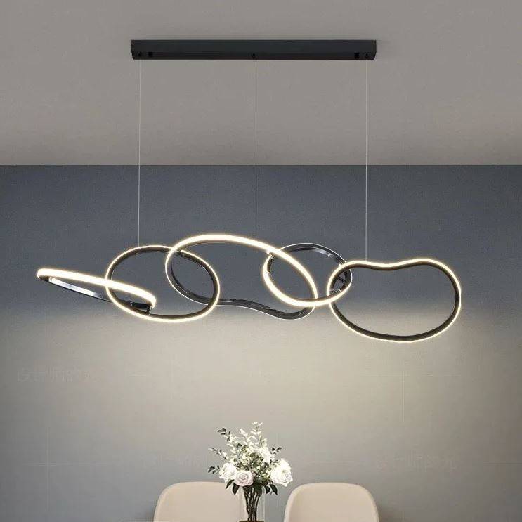 Modern Twisted LED Circular Rings Pendant Chandelier Chandeliers Pendant Lights