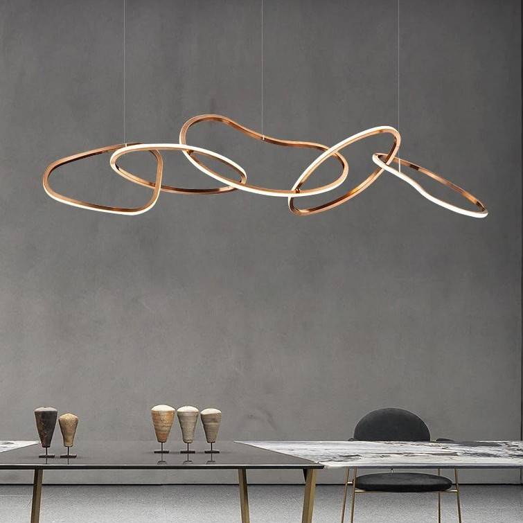 Modern Twisted LED Circular Rings Pendant Chandelier Chandeliers Pendant Lights