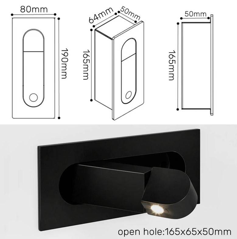 Embedded Bedside Wall Lights Wall Lamps (Indoor) Embedded Bedside Wall Lights Wall Lamps (Indoor)