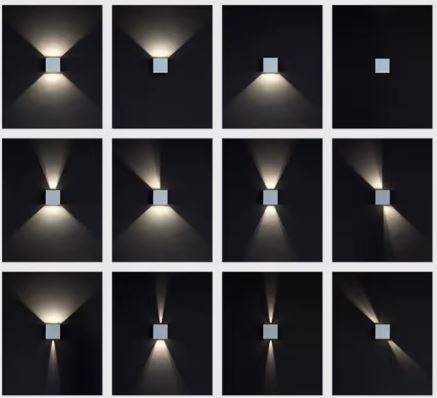 Light Beam Adjustable Up/Down Wall Light Exterior Wall Lamps Outdoor Landscape Lightings Wall Lamps (Indoor)