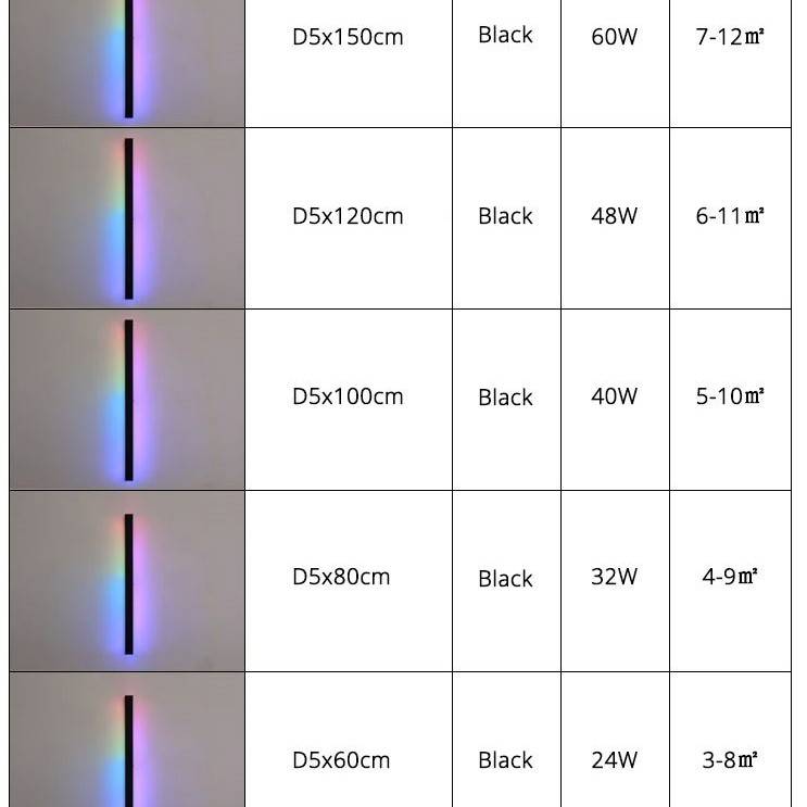 Long Strip Colorful Porch Wall Light Exterior Wall Lamps Outdoor Landscape Lightings Wall Lamps (Indoor)