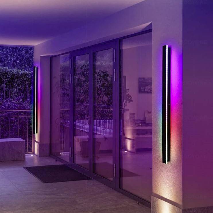Long Strip Colorful Porch Wall Light Exterior Wall Lamps Outdoor Landscape Lightings Wall Lamps (Indoor)