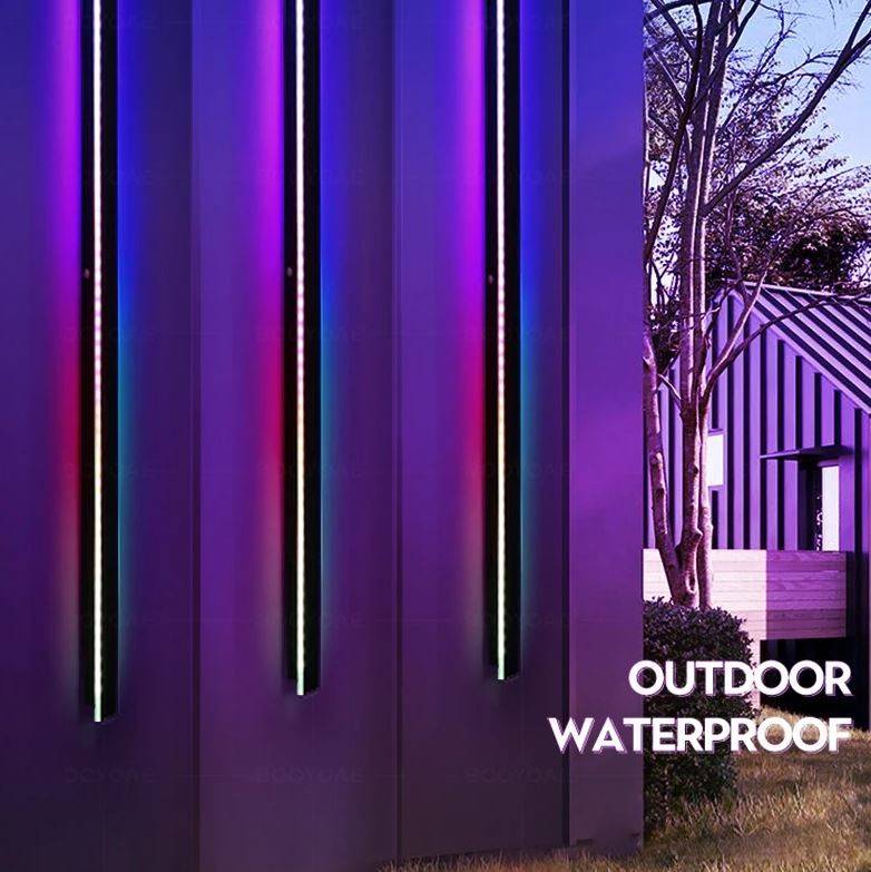 Long Strip Colorful Porch Wall Light Exterior Wall Lamps Outdoor Landscape Lightings Wall Lamps (Indoor)