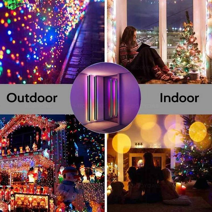 Long Strip Colorful Porch Wall Light Exterior Wall Lamps Outdoor Landscape Lightings Wall Lamps (Indoor)