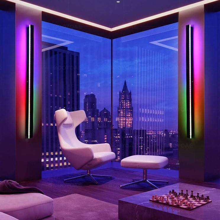 Long Strip Colorful Porch Wall Light Exterior Wall Lamps Outdoor Landscape Lightings Wall Lamps (Indoor)