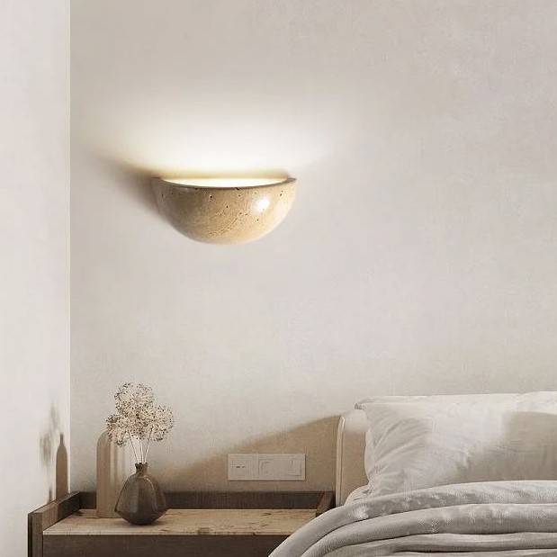Stone Art Semicircular Wall Sconce Light Wall Lamps (Indoor)