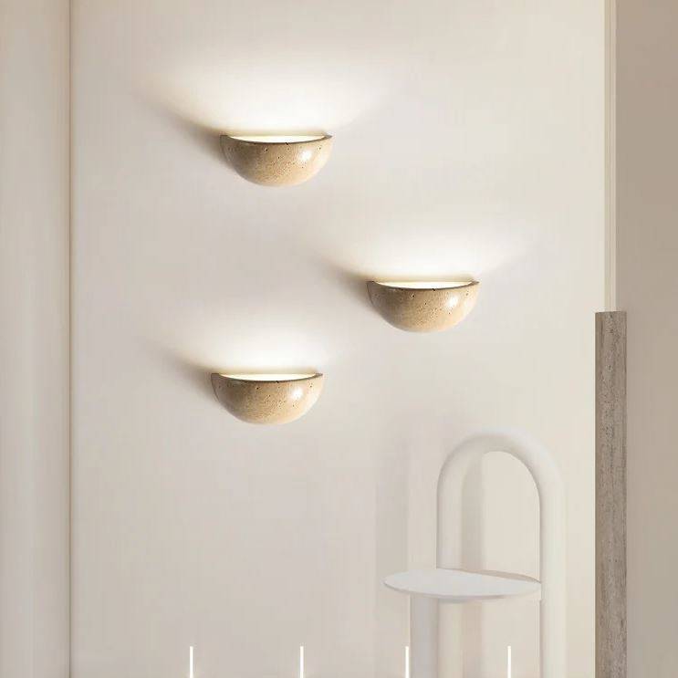Stone Art Semicircular Wall Sconce Light Wall Lamps (Indoor) Stone Art Semicircular Wall Sconce Light Wall Lamps (Indoor)