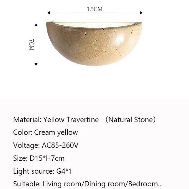 Stone Art Semicircular Wall Sconce Light Wall Lamps (Indoor) Stone Art Semicircular Wall Sconce Light Wall Lamps (Indoor)