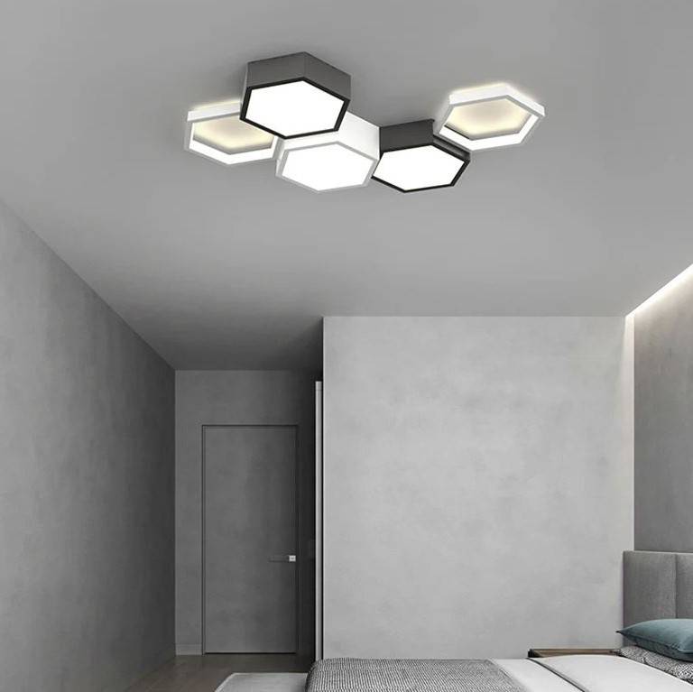 Hexagon LED Panels Combination Ceiling Lights Chandeliers LED Ceiling Downlights