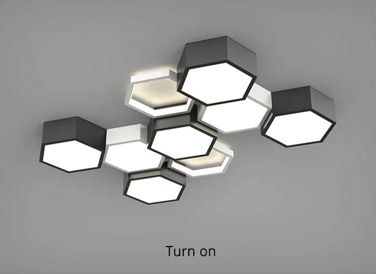 Hexagon LED Panels Combination Ceiling Lights Chandeliers LED Ceiling Downlights