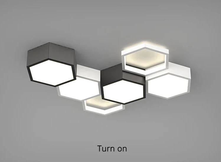 Hexagon LED Panels Combination Ceiling Lights Chandeliers LED Ceiling Downlights