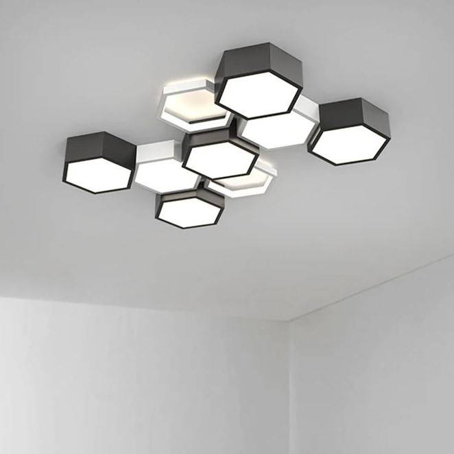Hexagon LED Panels Combination Ceiling Lights Chandeliers LED Ceiling Downlights