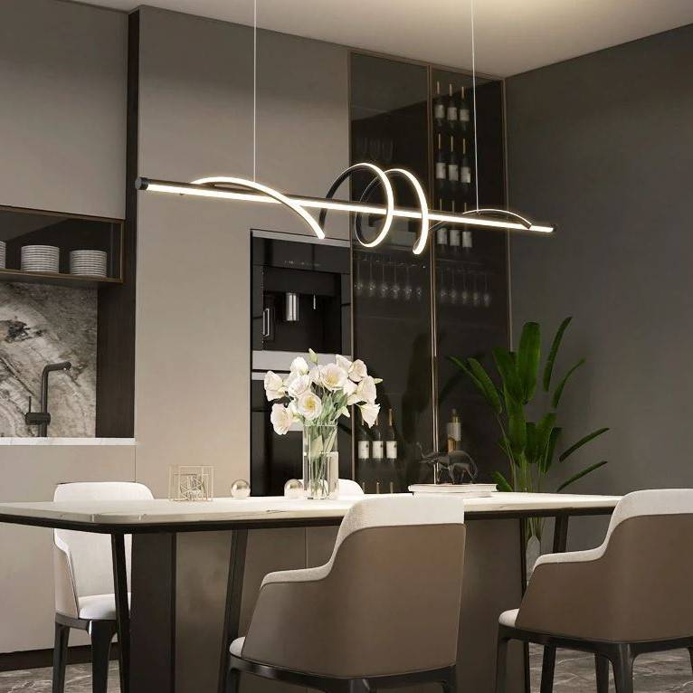 Twisted Linear LED Pendant Chandelier Chandeliers Pendant Lights