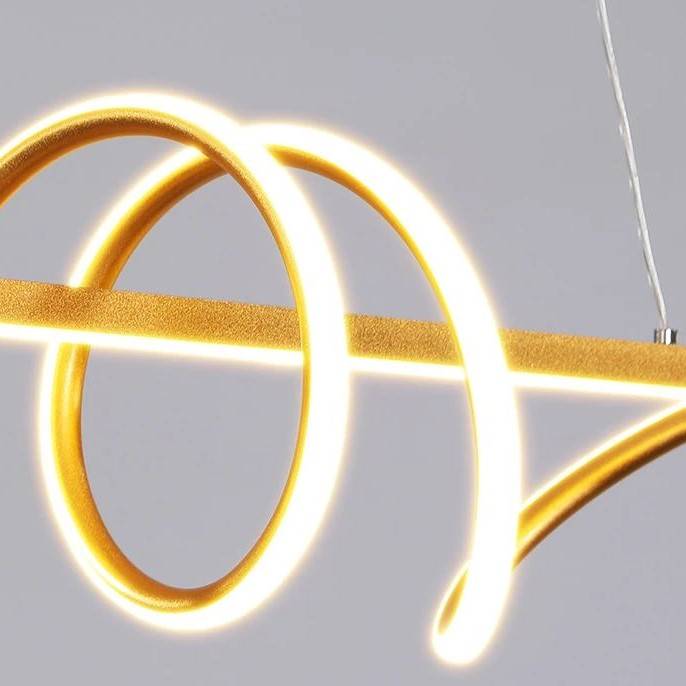 Twisted Linear LED Pendant Chandelier Chandeliers Pendant Lights