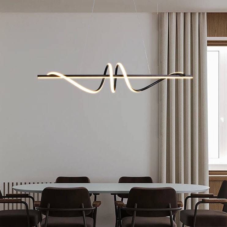 Twisted Linear LED Pendant Chandelier Chandeliers Pendant Lights