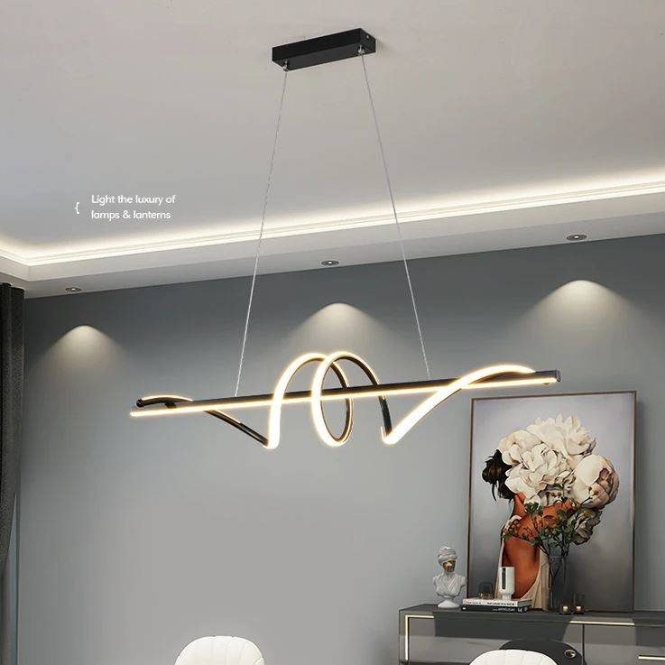 Twisted Linear LED Pendant Chandelier Chandeliers Pendant Lights
