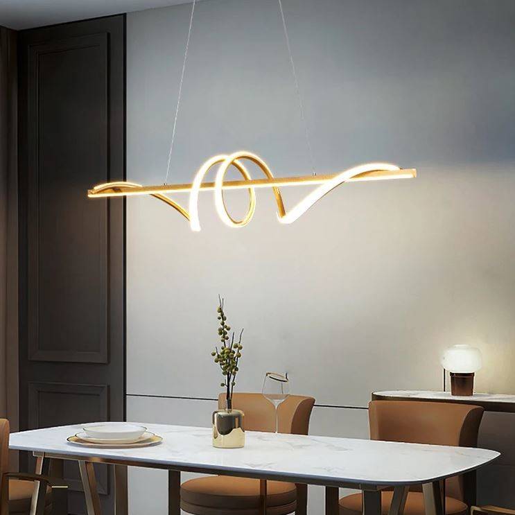 Twisted Linear LED Pendant Chandelier Chandeliers Pendant Lights