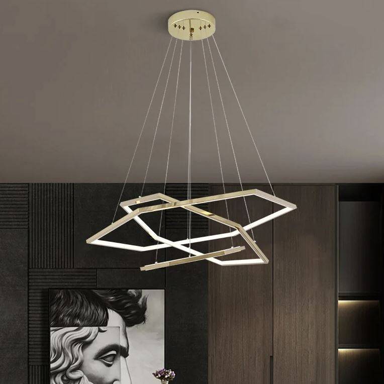 Multi Hexagonal Rings Pendant Chandelier Chandeliers Multi Hexagonal Rings Pendant Chandelier Chandeliers