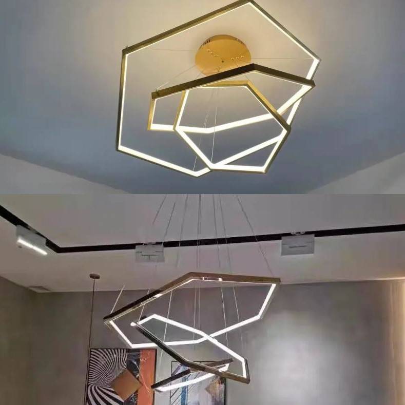 Multi Hexagonal Rings Pendant Chandelier Chandeliers Multi Hexagonal Rings Pendant Chandelier Chandeliers