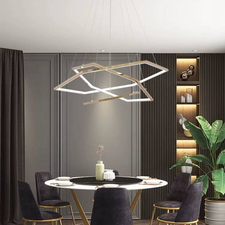 Multi Hexagonal Rings Pendant Chandelier Chandeliers Multi Hexagonal Rings Pendant Chandelier Chandeliers