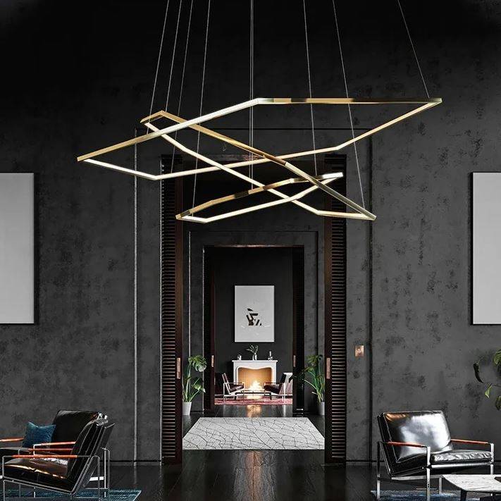Multi Hexagonal Rings Pendant Chandelier Chandeliers