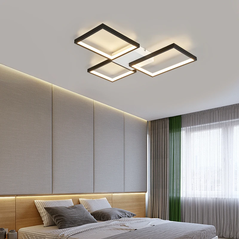 Nordic Modern Led Ceiling Lights for living room bedroom lustre led home decor Dimmable Ceiling light Black/Gold Ceiling Lamp LED Ceiling Downlights