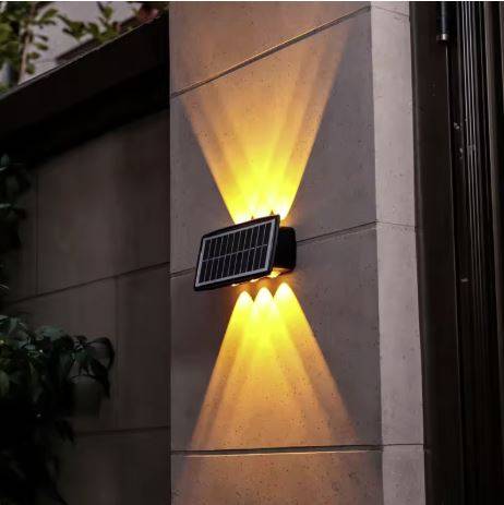 Solar Up and Down Wall Lights Deck Pathway Lights Exterior Wall Lamps Outdoor Landscape Lightings Solar Up and Down Wall Lights Deck Pathway Lights Exterior Wall Lamps Outdoor Landscape Lightings