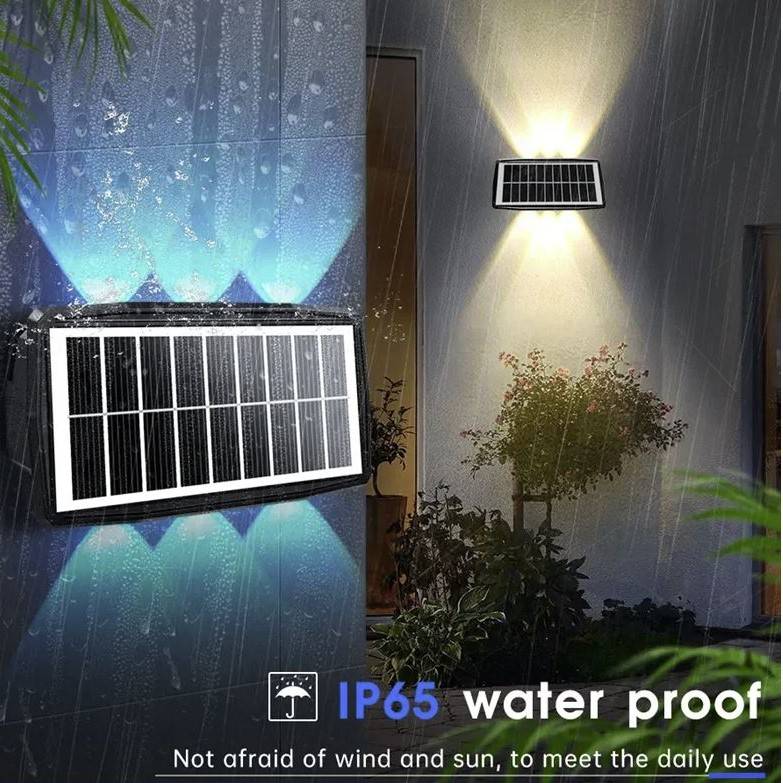 Solar Up and Down Wall Lights Deck Pathway Lights Exterior Wall Lamps Outdoor Landscape Lightings Solar Up and Down Wall Lights Deck Pathway Lights Exterior Wall Lamps Outdoor Landscape Lightings