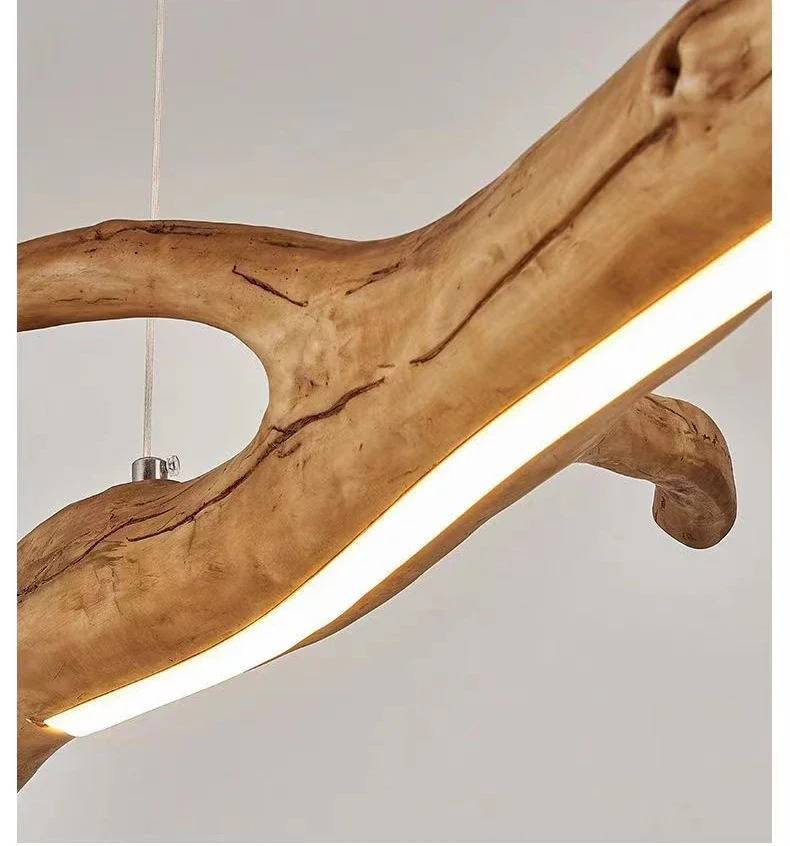 Wood Branch Shaped Resin Pendant Light Chandeliers Pendant Lights