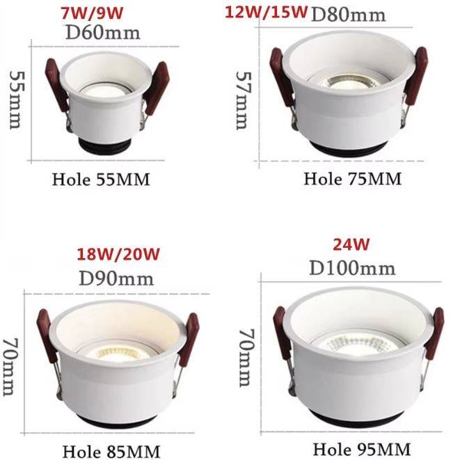 Recessed Dimmable LED Ceiling Spotlights LED Ceiling Downlights Recessed Dimmable LED Ceiling Spotlights LED Ceiling Downlights
