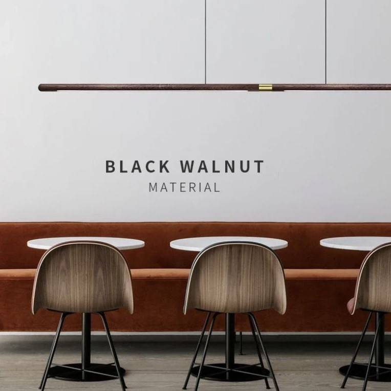 Extended Linear Wooden Pendant Light Chandeliers Pendant Lights