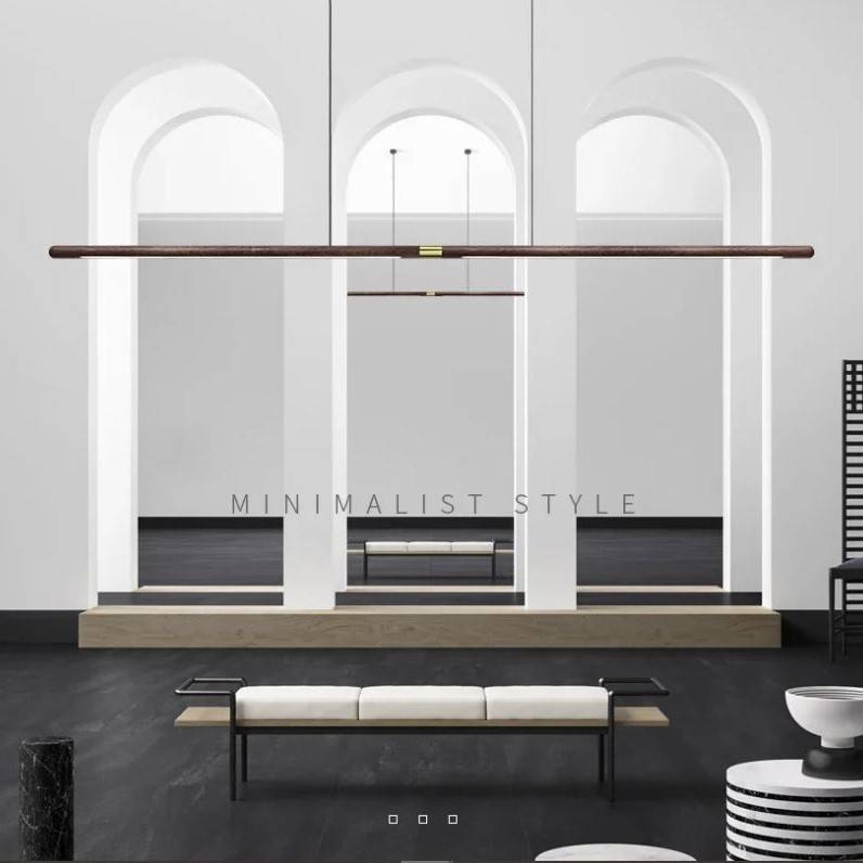 Extended Linear Wooden Pendant Light Chandeliers Pendant Lights