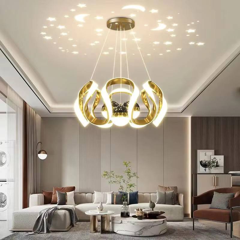 Futuristic LED Swirl Pendant Lights Chandeliers Pendant Lights