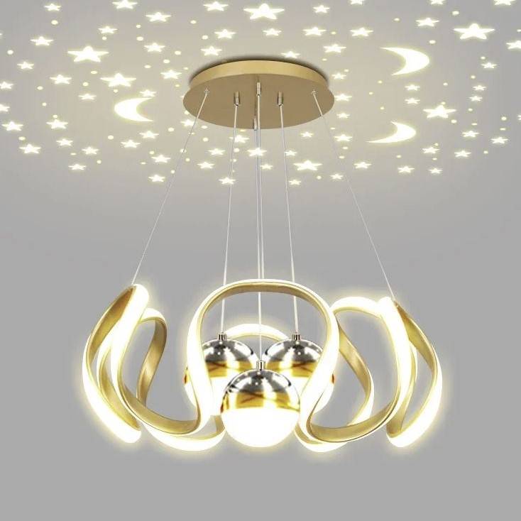 Futuristic LED Swirl Pendant Lights Chandeliers Pendant Lights