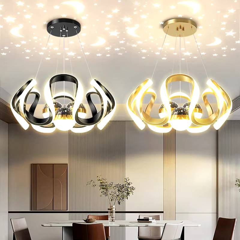 Futuristic LED Swirl Pendant Lights Chandeliers Pendant Lights