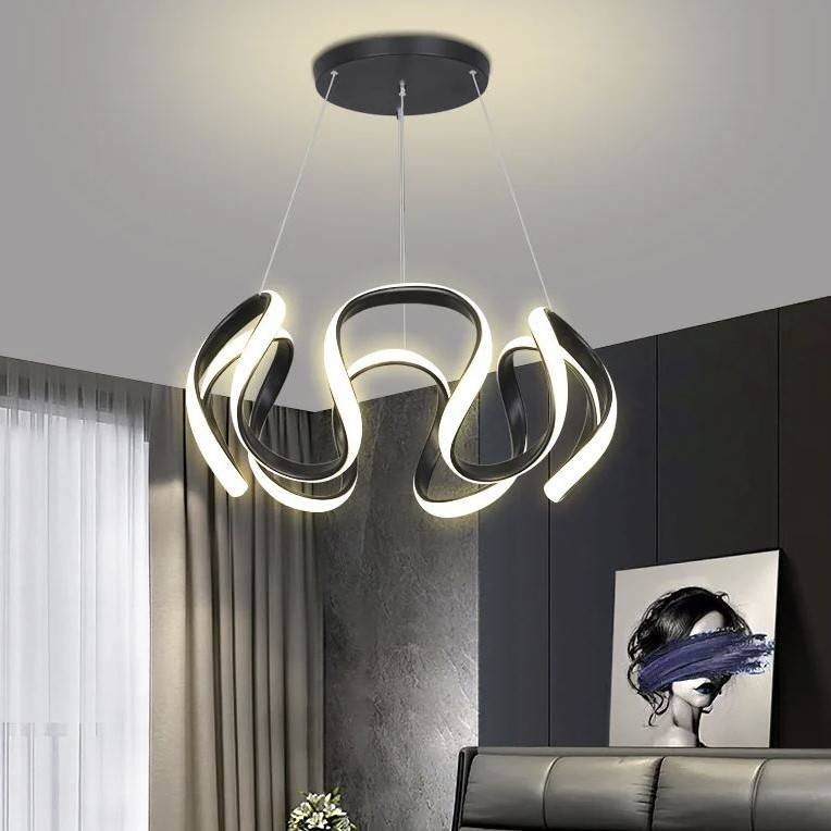Futuristic LED Swirl Pendant Lights Chandeliers Pendant Lights