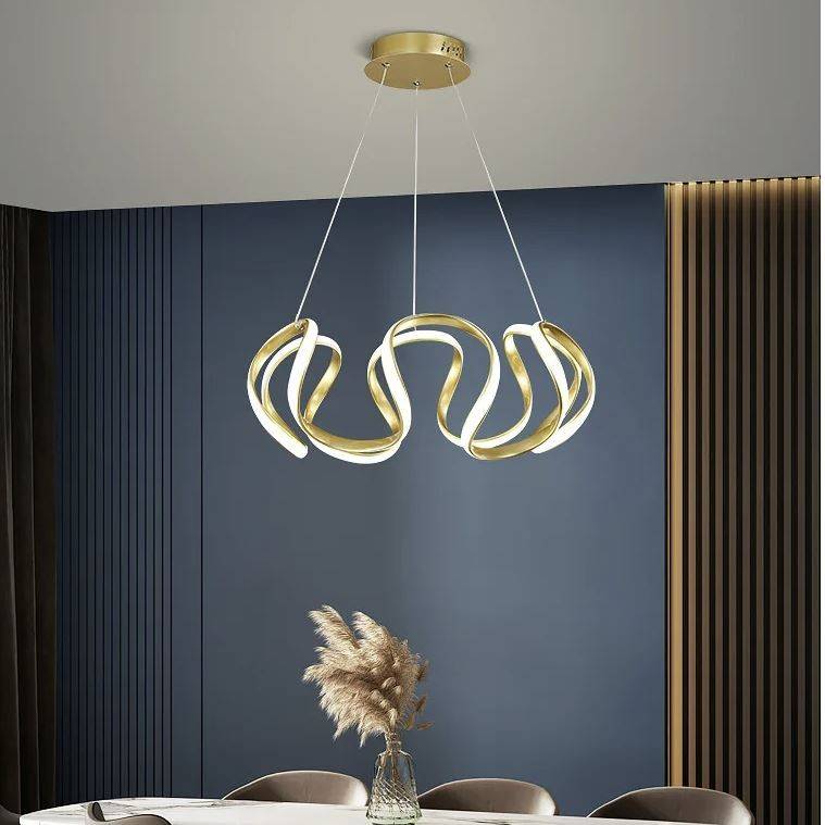 Futuristic LED Swirl Pendant Lights Chandeliers Pendant Lights