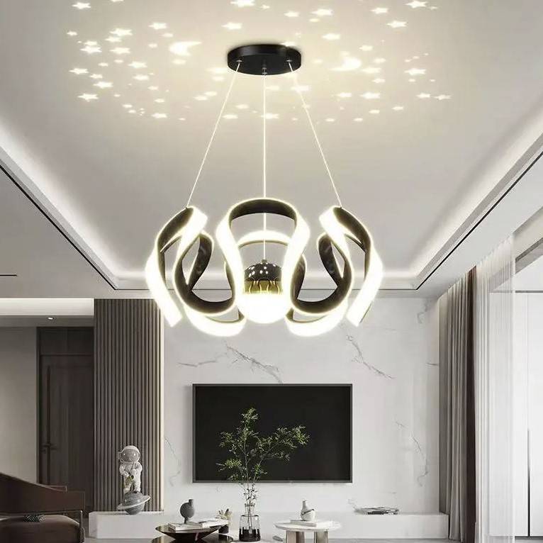 Futuristic LED Swirl Pendant Lights Chandeliers Pendant Lights