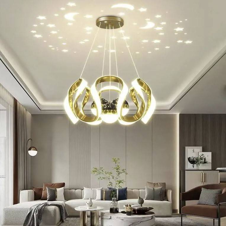 Futuristic LED Swirl Pendant Lights Chandeliers Pendant Lights