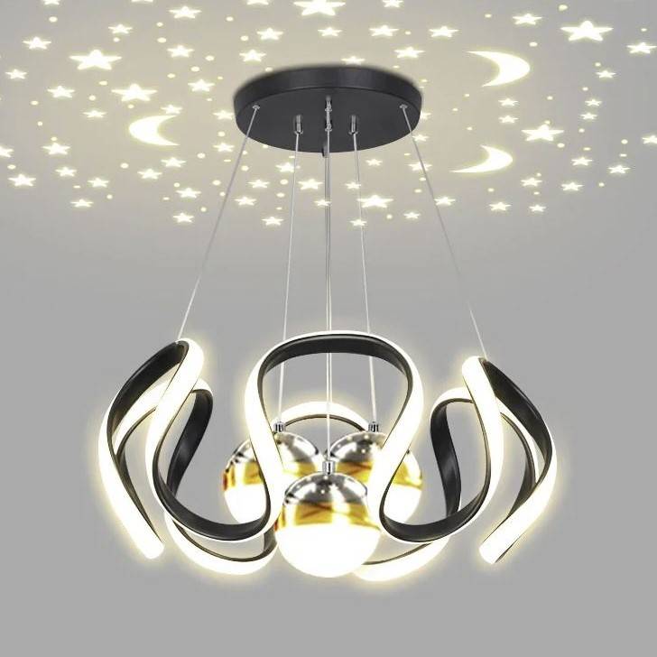 Futuristic LED Swirl Pendant Lights Chandeliers Pendant Lights