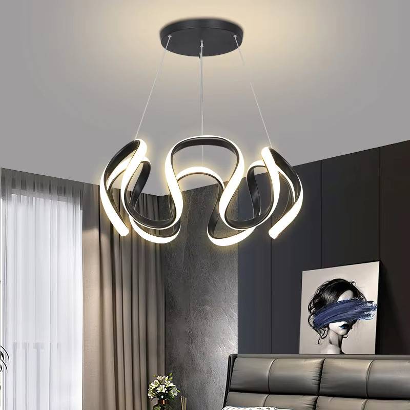 Futuristic LED Swirl Pendant Lights Chandeliers Pendant Lights