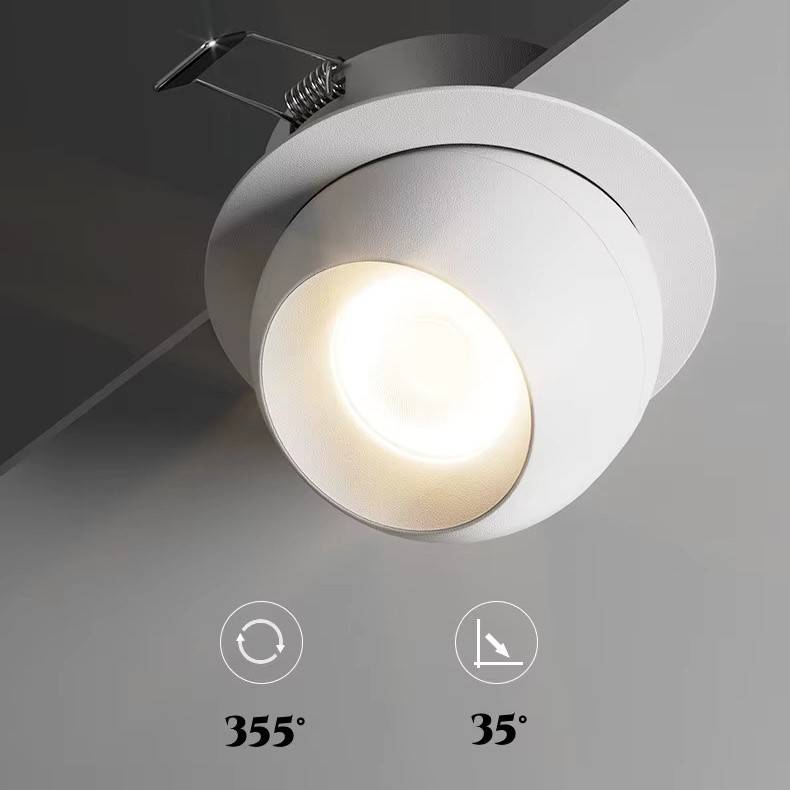 Spherical Angle Adjustable Spotlights LED Ceiling Downlights