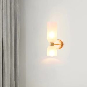 Up and Down Dual Glass Shades Wall Light - Lighting4Home