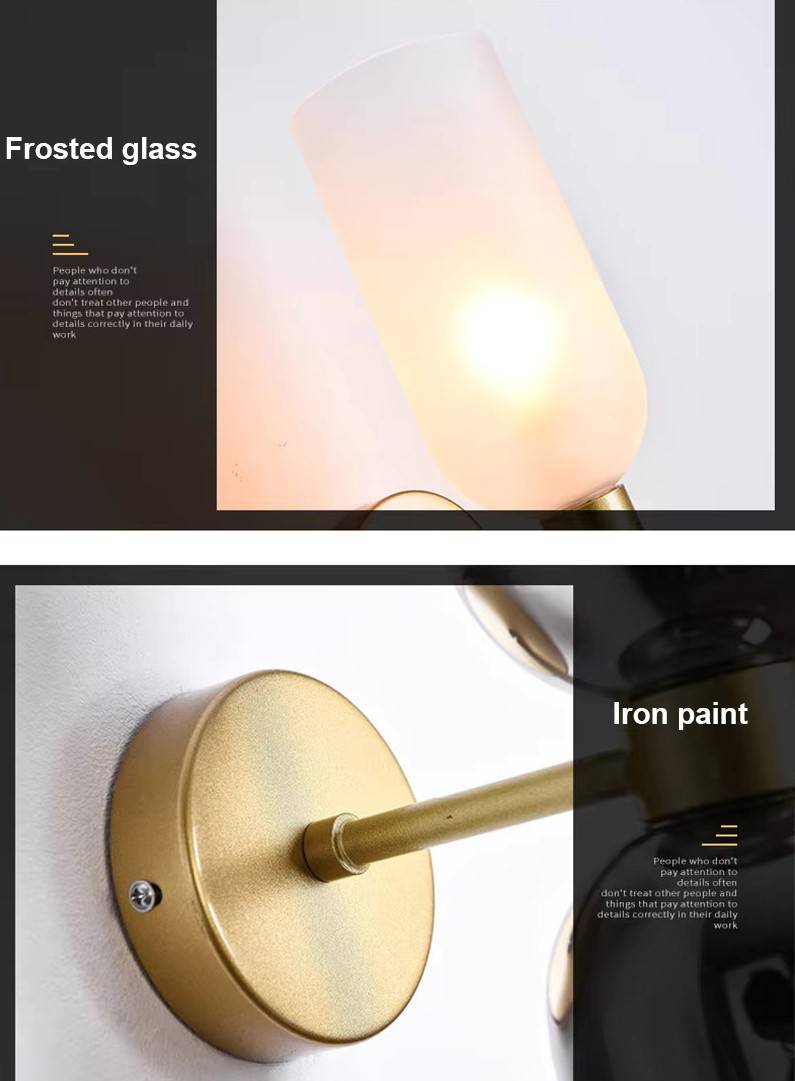 Nordic E14 LED wall lamp glass lampshade sconces lights indoor lighting home decor living room bedside bedroom kitchen decorate Wall Lamps (Indoor)